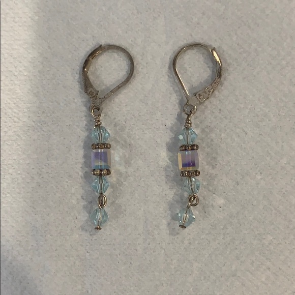 Light blue crystal earrings - Picture 1 of 1